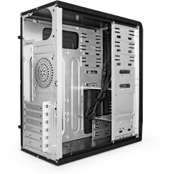 Корпус для компьютера Exegate EX261447RUS Корпус Miditower CP-601 Black, ATX, &lt;без БП&gt;, 2*USB, Audio