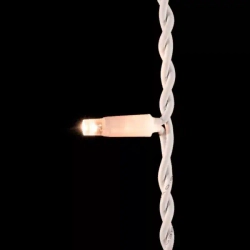 Светодиодная бахрома с колпачком 3,2*0,9 м., 168 экстра теплых белых LED ламп, каучуковый белый провод, LTC (LL168-8-2EWW)