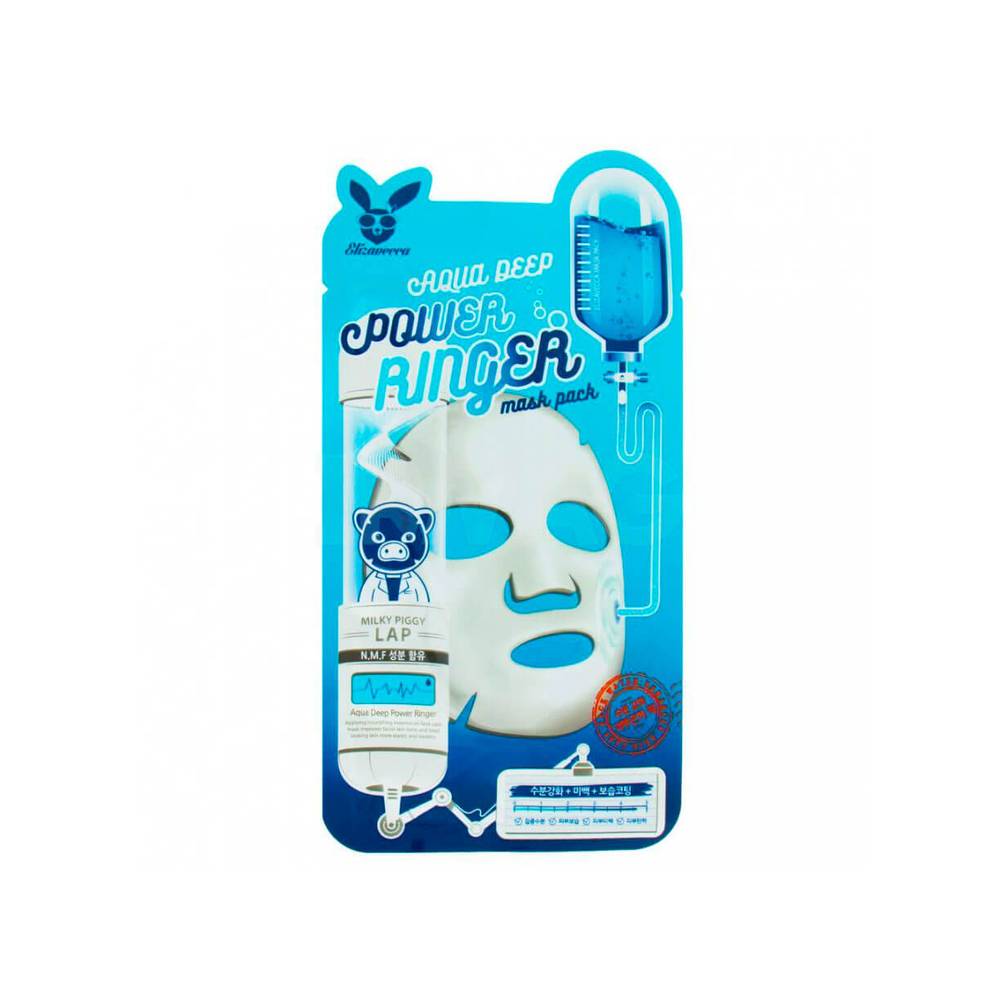 Elizavecca Aqua Deep Power Ringer Mask Pack, 23ml*1ea Тканевая маска с натуральным увлажняющим фактором