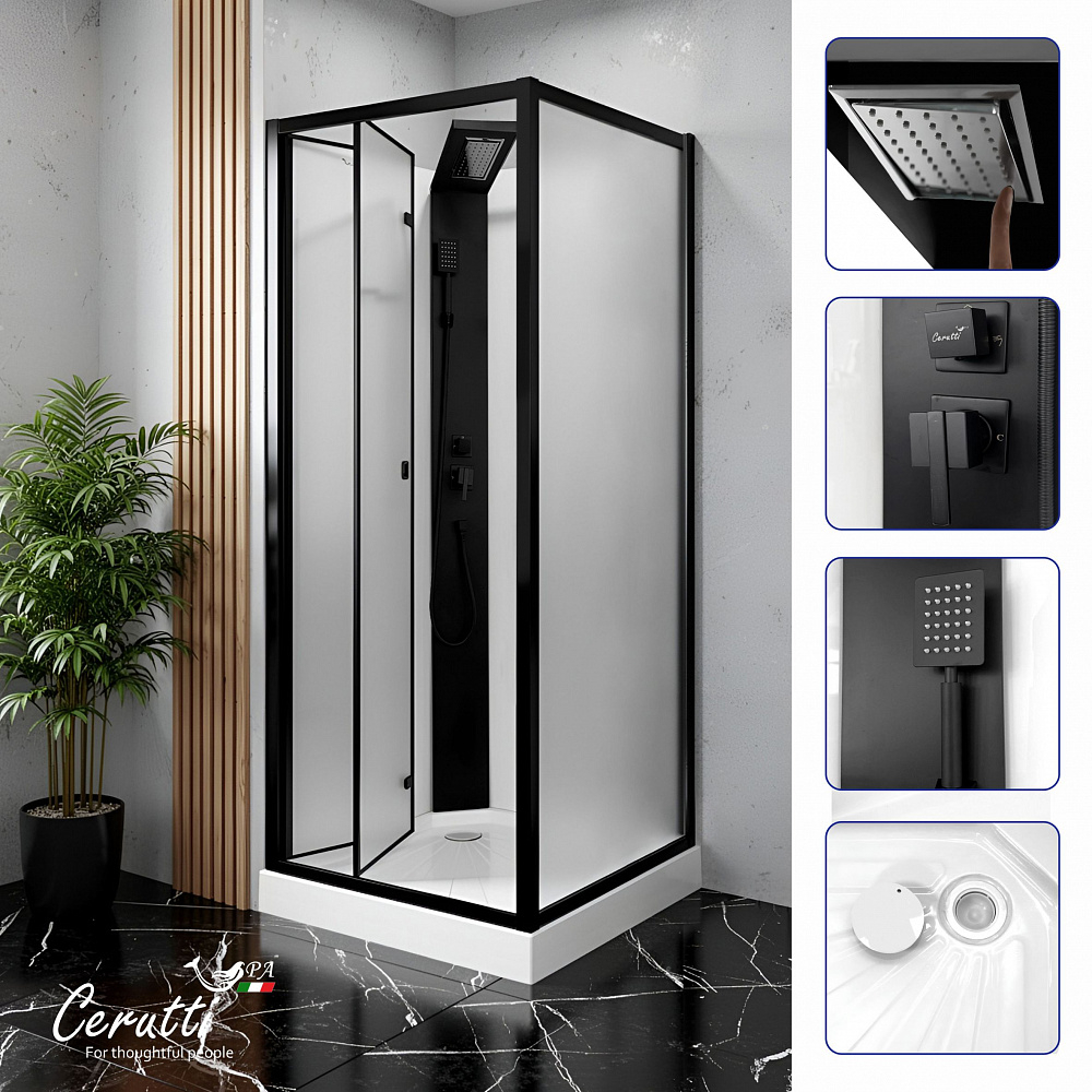 Душевая кабина Ceruttispa БЕЛЛА (BELLA) 90BF (90x90x215-225)