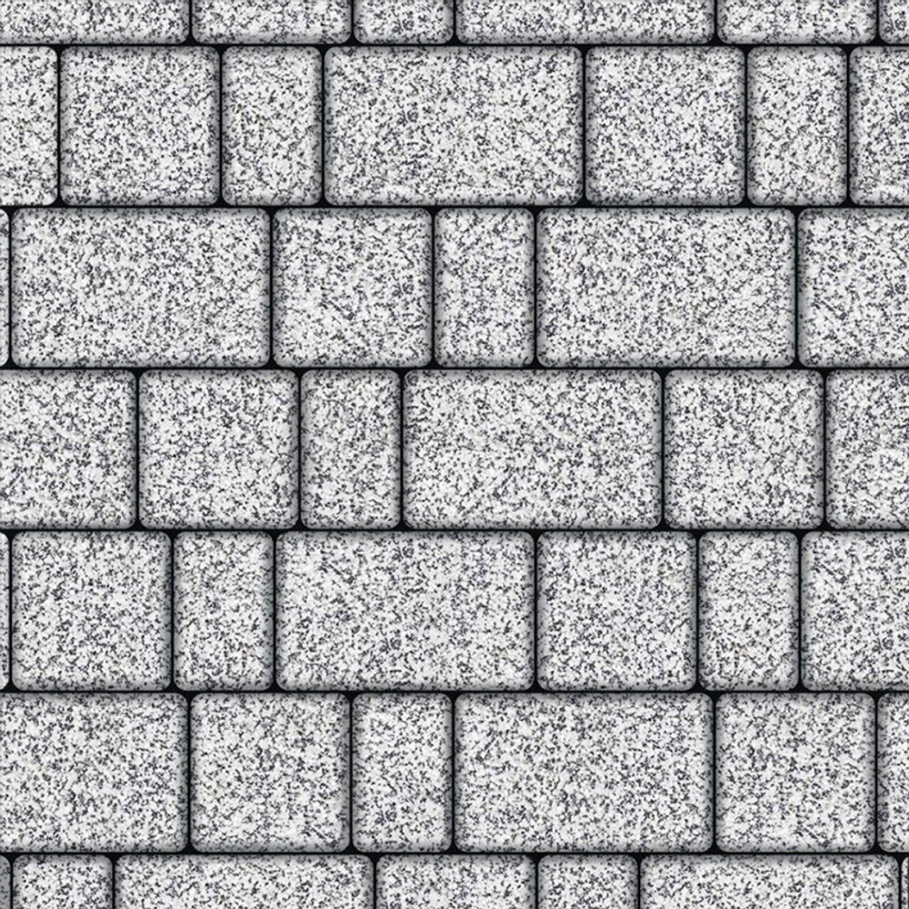 Тротуарная плитка СТАРЫЙ ГОРОД - Стоунмикс Белый с черным, комплект из 3 видов плит