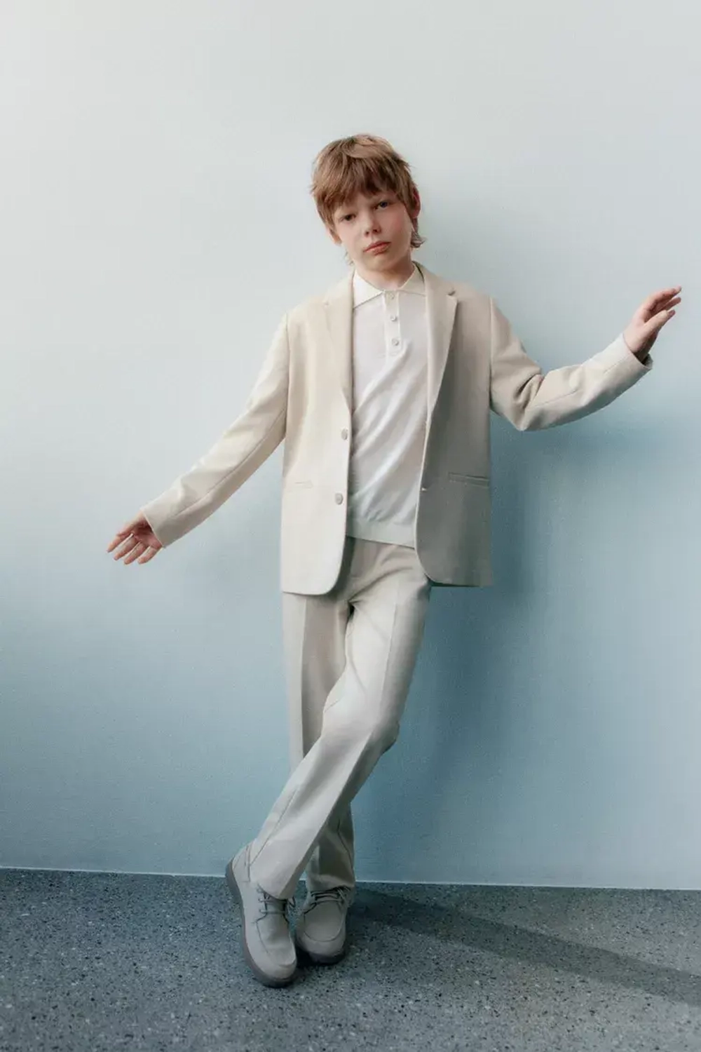 ZARA КОСТЮМНЫЕ БРЮКИ КОМФОРТНОЙ ПОСАДКИ, БЕЖЕВЫЙ