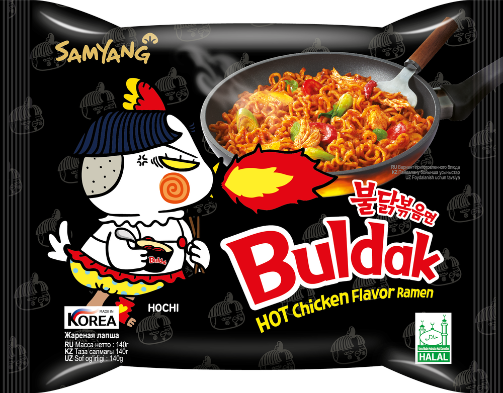 Лапша быстрого приготовления "SAMYANG" вкус жгучей курицы.ориг.140гр (40шт) пакет