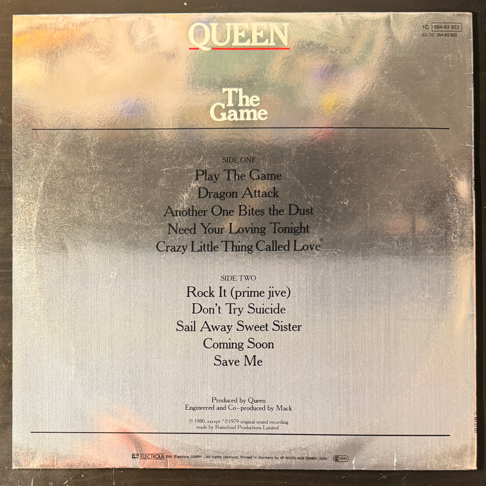 Queen ‎– The Game (Германия 1980г.) Т