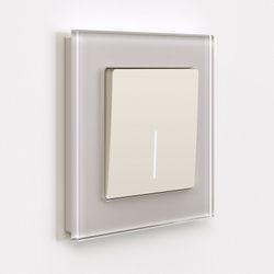 Выключатель одноклавишный с подсветкой без рамки Werkel айвори матовый W1110162