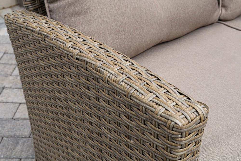 "Атланта" лаунж-зона из искусственного ротанга, цвет соломенный