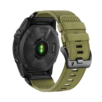 Ремешок QuickFit 26 мм для Garmin (циферблат 51мм) нейлоновый тактический (Армейский зеленый)
