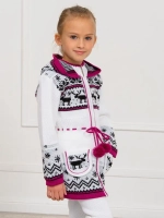 Кардиган вязаный на молнии для девочки