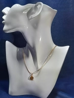 Кулон "Капля цвет цитрин, золото"