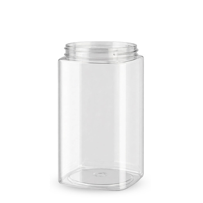 Банка ПЭТ 1000 мл (89) прозрачная квадратная