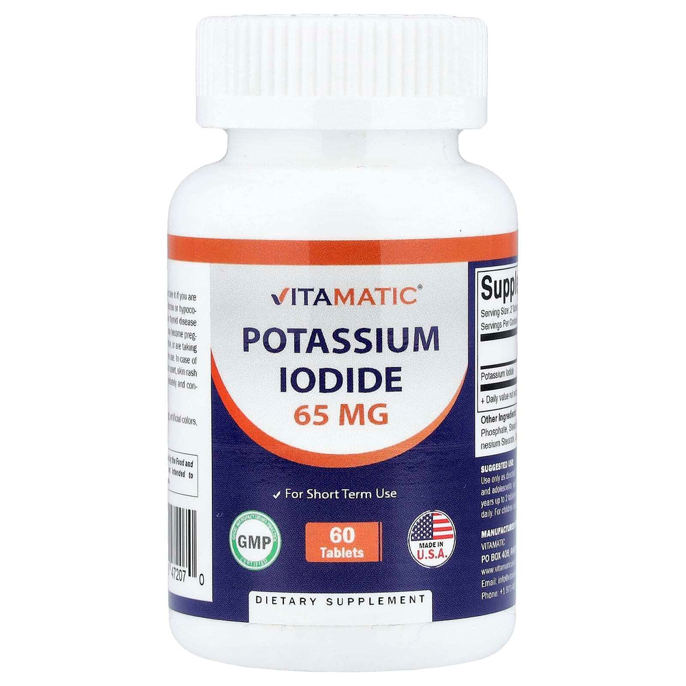 Vitamatic, йодид калия, 60 таблеток (32,5 мг в 1 таблетке)