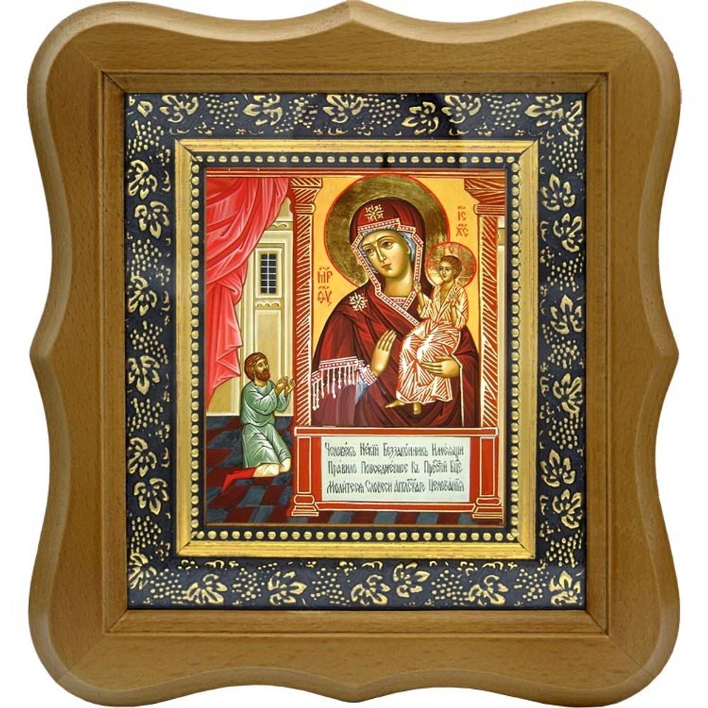 Нечаянная радость. Икона Божьей Матери на холсте.