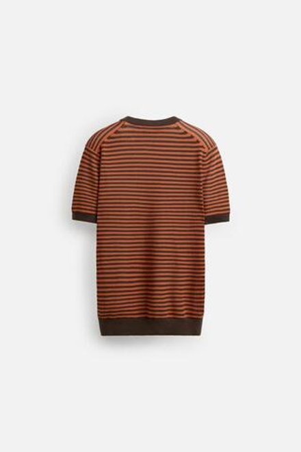 ZARA ФУТБОЛКА В ПОЛОСКУ, ОРАНЖЕВЫЙ