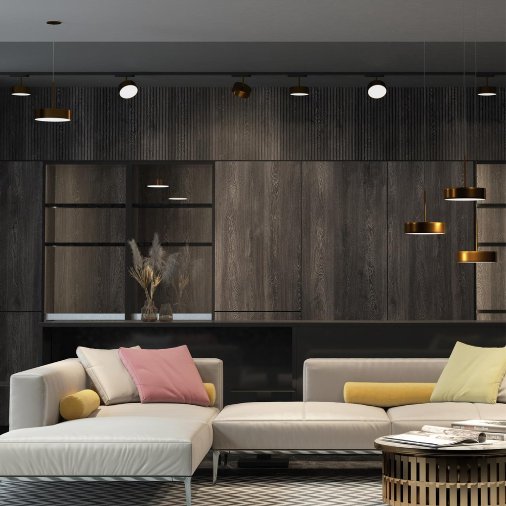 358760 PORT NT21 100 матовое золото Трехфазный трековый светодиодный светильник IP20 LED 24W 4000K 2100Лм 100-265V PROMETA