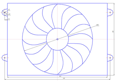 Вентилятор радиатора РИФ электрический для УАЗ