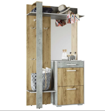 Прихожая Вешалка КЕНЗО крафт/метрополитан грей (1100*2000*368) /3/(СНЯТА С ПР-ВА)