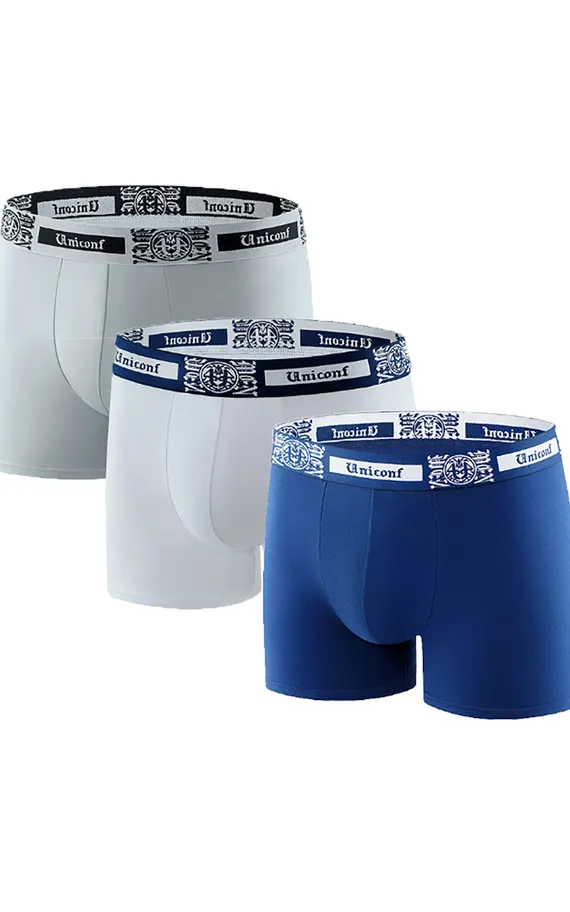 Мужские трусы BB32 Белый-Темно-синий-Серый