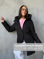 Куртка зимняя удлиненная с капюшоном