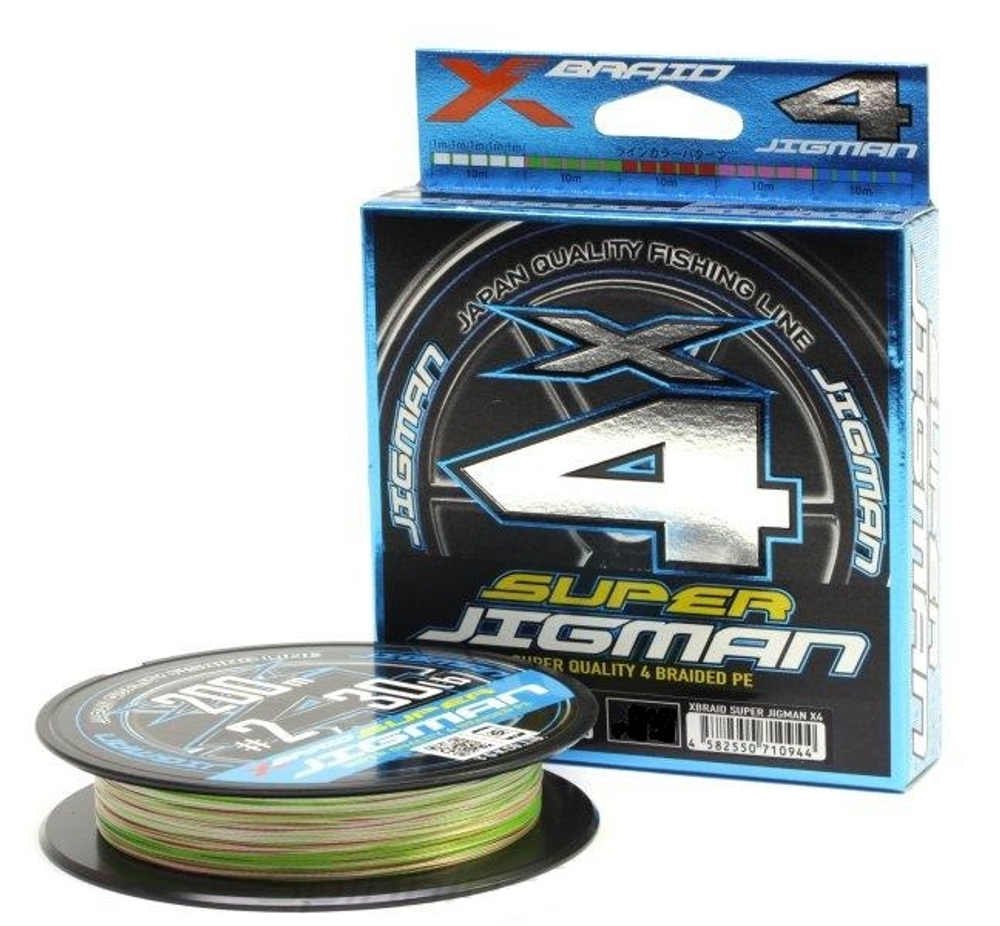 Плетеный шнур YGK X-Braid Super Jigman X4 200m #0,6-12lb
