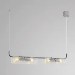 8258/4 SUSPENTIONI LN26 серебро/прозрачный, металл/стекло Подвес G9 4*20W 220V TORONTO