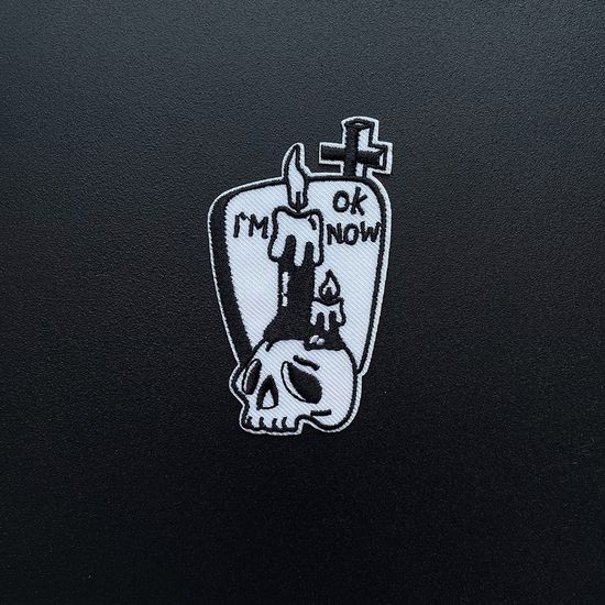 Нашивка термоаппликация на одежду и  на рюкзак. I am OK. Скелет