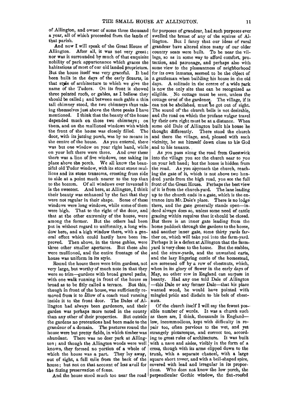 The small house at Allington. A novel | Trollope Anthony