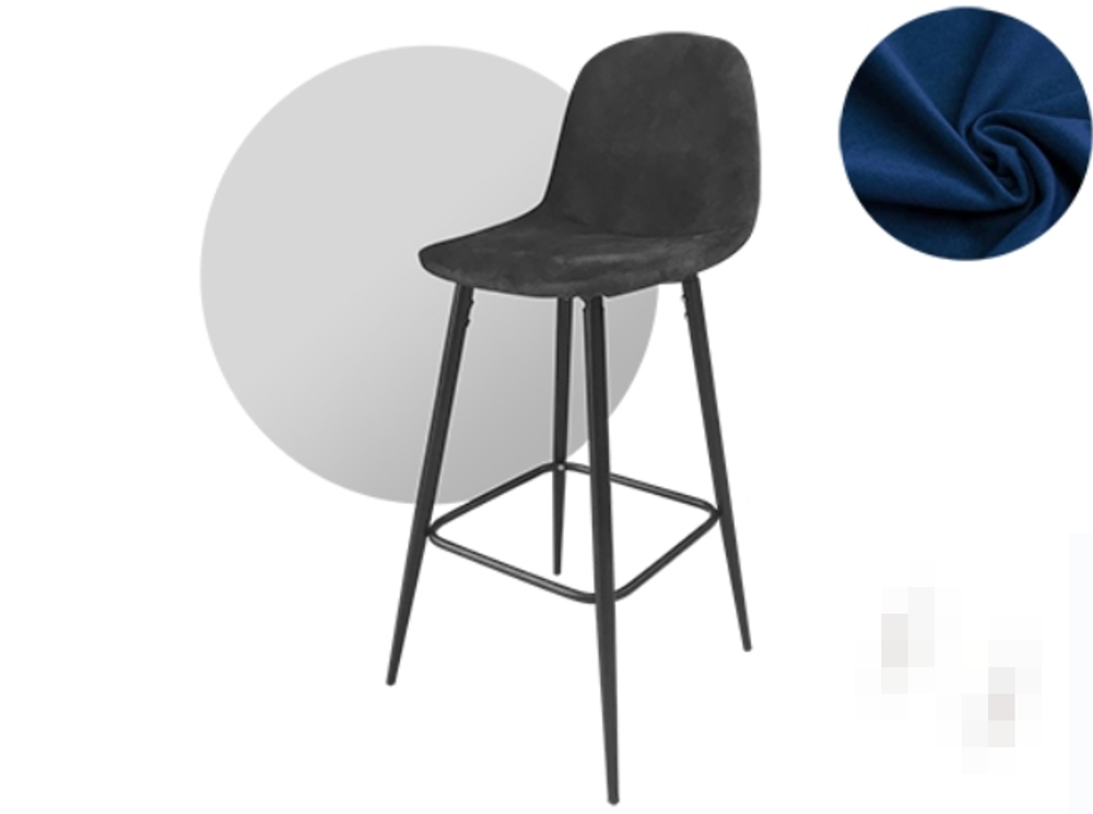 Стул барный Лофт 1 4 кат (Белый/Велюр Velutto 09)