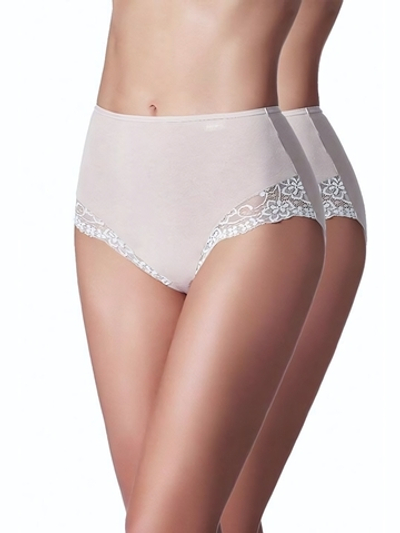 Набор из 2 высоких трусиков-слип Esencial (Размер: M) (Цвет: кремовый)