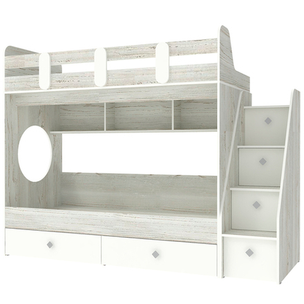 Двухъярусная кровать КарИВи Фортуна-2 Винтерберг Белый