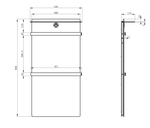 Полотенцесушитель электрический с каменной плитой Черный мрамор WONZON & WOGHAND STUTTGART, Темный графит (WW-A504-GM)