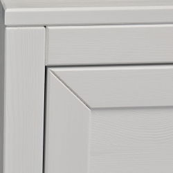 Комод 86x50x90, Карлос, с 3 ящиками для одежды, массив сосны, белый, Dipriz