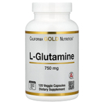 California Gold Nutrition, L-глютамин, 750 мг, 120 растительных капсул