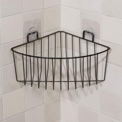 Корзина подвесная угловая для ванной "Black", 18*18*9,5см, до 4кг