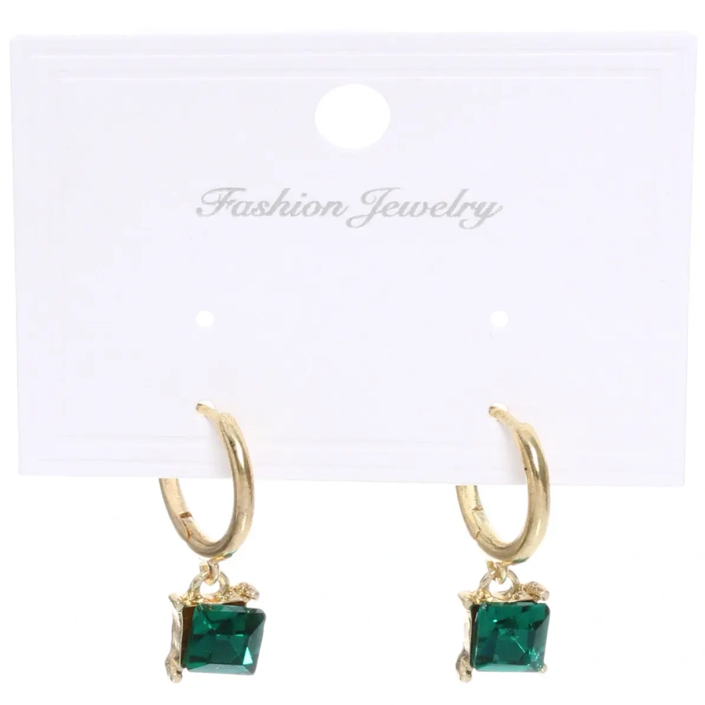 Серьги из гиппоалергенного сплава «ЛАТТИ», глубокий зеленый, цвет серебро и золото, 2,5см