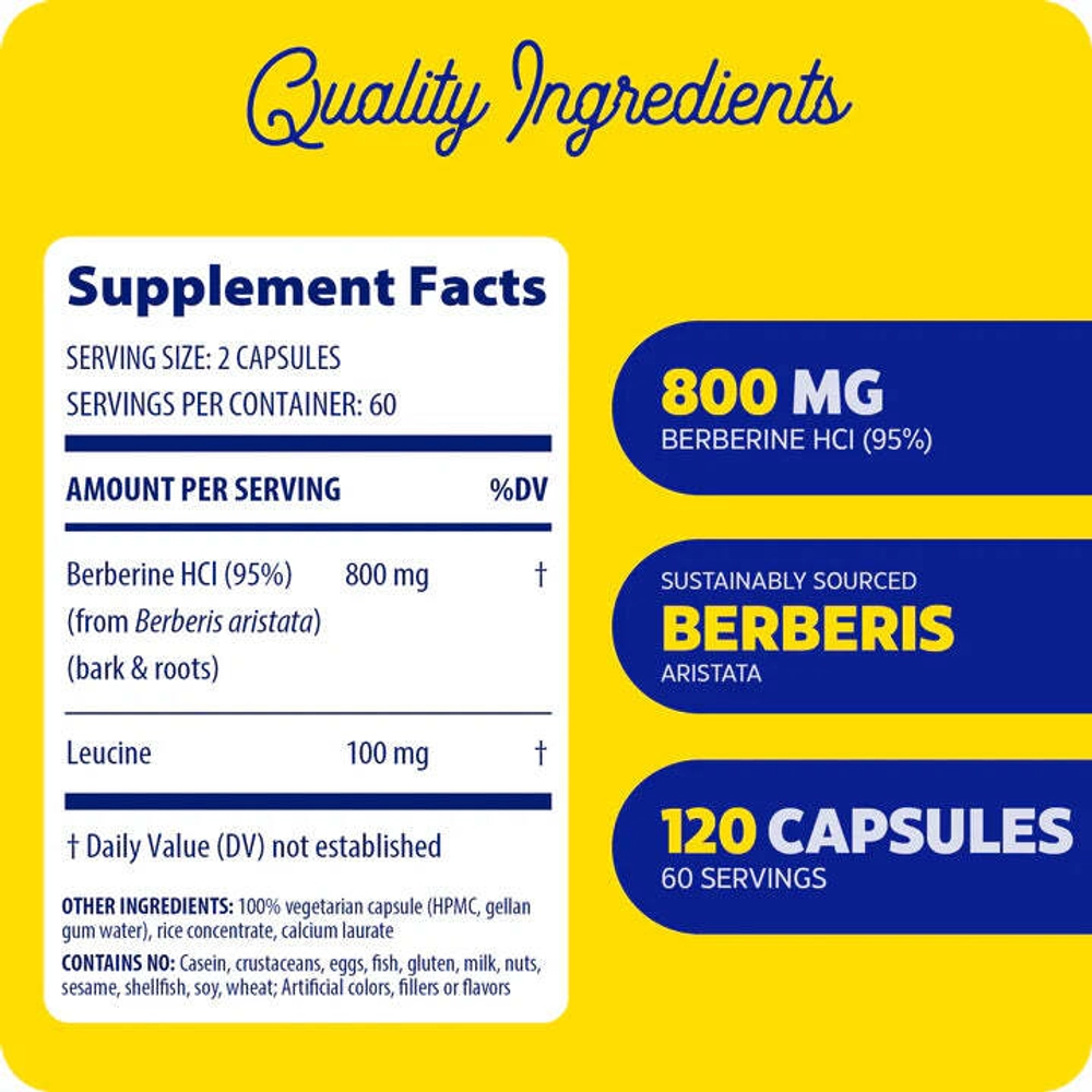 Berberine 800 мг 120 капсул Enzymedica