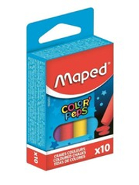 Мелки школьные Maped, цветные, 10шт., мягкие