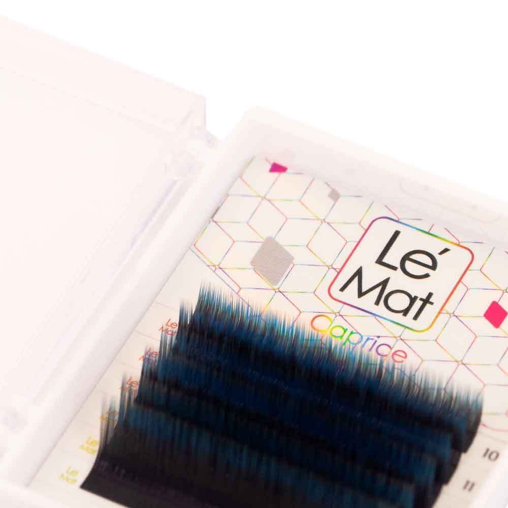 Ресницы цветные LeMat Ombre Blue MIX 6 линий