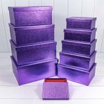Коробка 34х26х15.3 см Набор 10 шт "Кожа крокодила" (Фиолетовый)