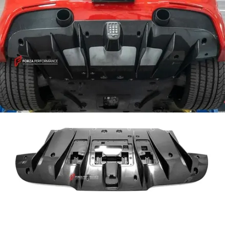 Карбоновый диффузор заднего бампера на замену для Ferrari 488 GTB Spider 2015-2020 2015-2020 Феррари