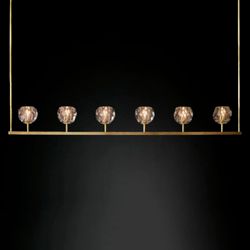 Люстра Rh Boule De Cristal Linear Chandelier 6 Bronze By Imperiumloft