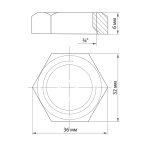 Контргайка 3/4'' вн/вн VRT® никель