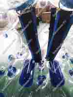 Бампербол «Прозрачный» с синими держателями, ПВХ, диаметр 1,8 м