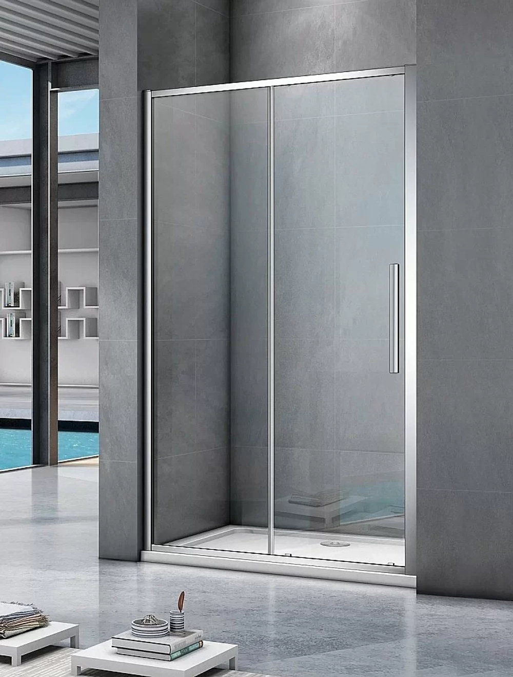 Душевая дверь Good Door IDEA WTW-130-C-CH стекло прозрачное/профиль хром