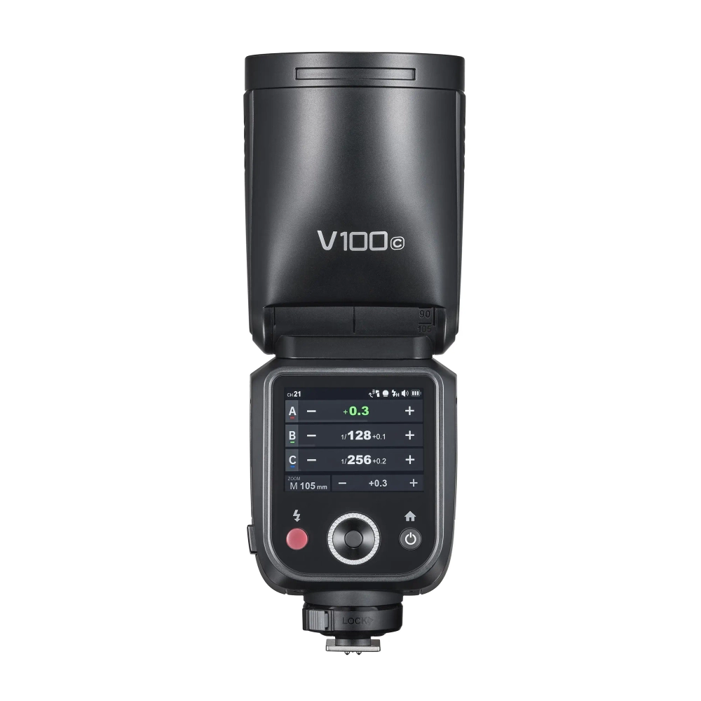 Вспышка накамерная Godox V100C TTL с круглой головкой для Canon