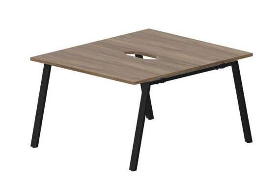 Составной стол Arena на 2 рабочих места 1180х1366х750мм (2 эргономичных выреза)