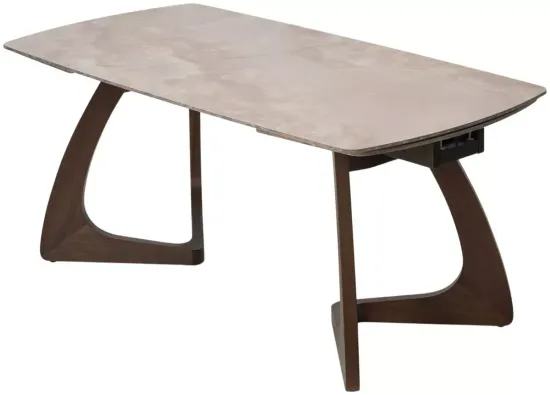 Стол DAKAR 180 GLOSS AMBER JADE SOLID CERAMIC / Орех