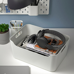 IKEA UPPDATERA  (ИКЕА УППДАТЕРА)  -  Контейнер, белый, 34x24 см