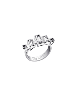 "Нурк" кольцо в серебряном покрытии из коллекции "Angle" от Jenavi