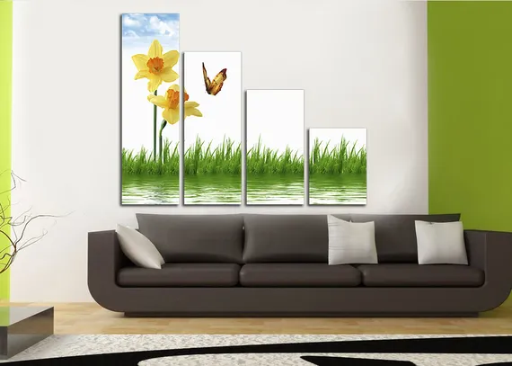 Модульная картина "Летние бабочки"