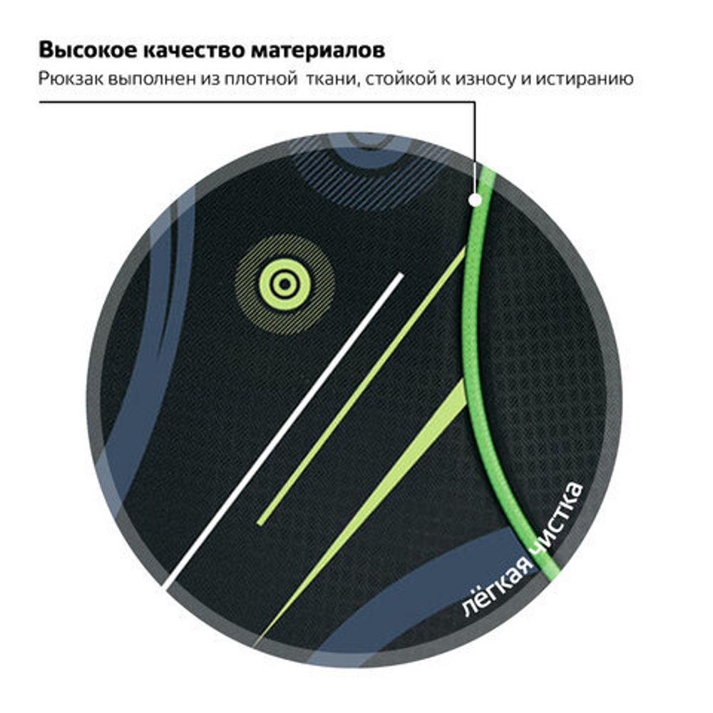 Рюкзак BRAUBERG для старших классов/студентов/молодежи, "Неон", 30 литров, 46х34х18 см, 225520
